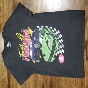 Mens Fast & Furious gray graphic print tshirt size XL